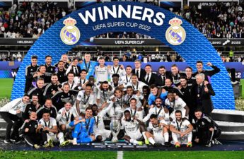 ريال مدريد يهزم أينتراخت فرانكفورت ويعادل الرقم القياسي بكأس السوبر الأوروبية