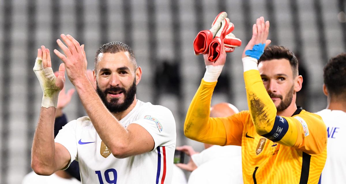 هوغو لوريس، قائد وحارس مرمى منتخب فرنسا لكرة القدم مع كريم بنزيمة