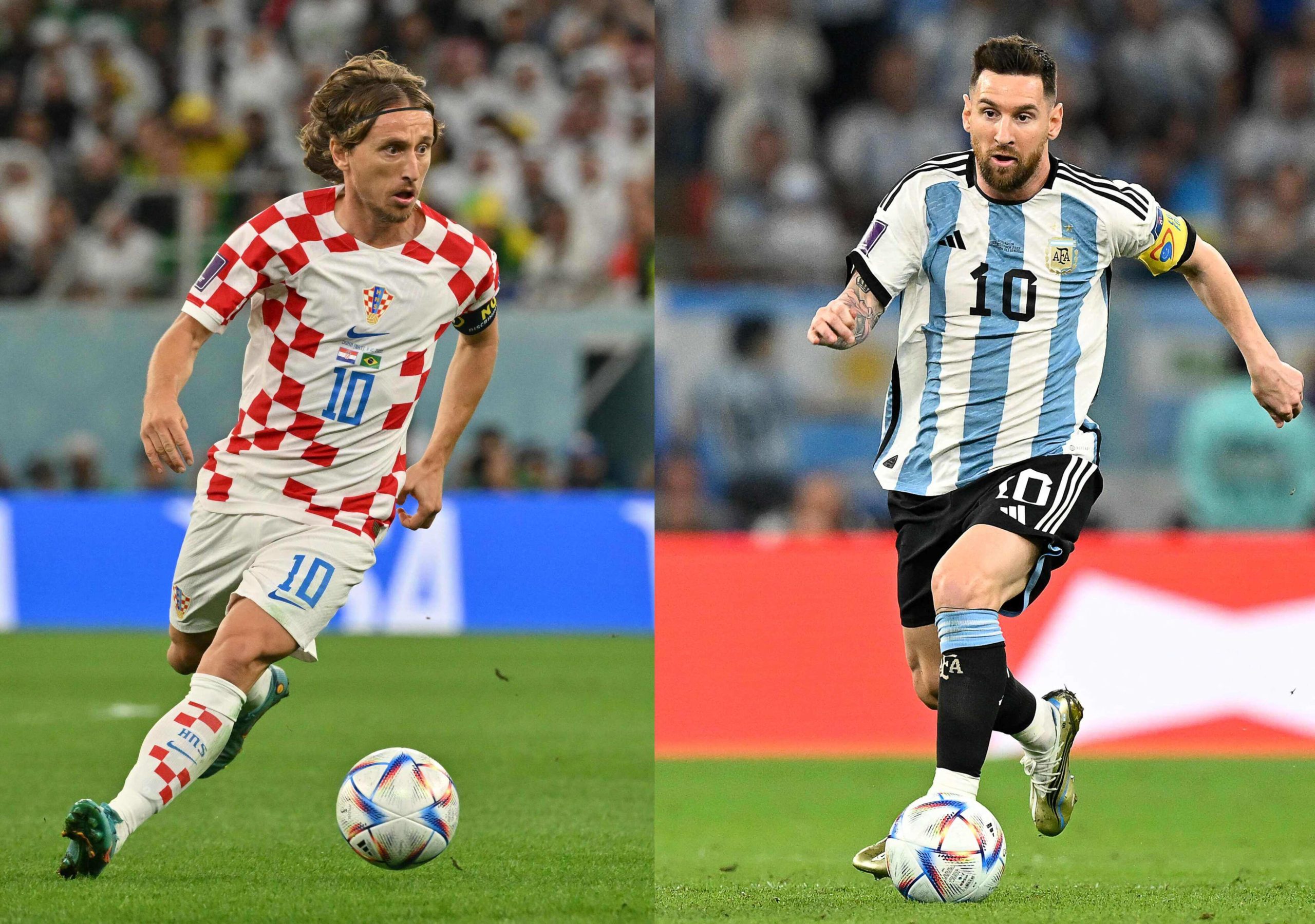لوكا مودريتش مع النجم الأرجنتيني ليونيل ميسي