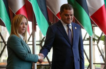 عبد الحميد الدبيبة مع جورجيا ميلوني