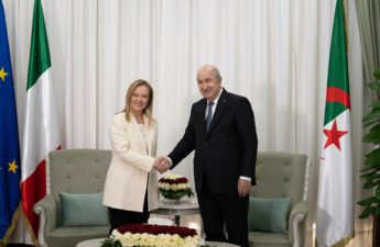 ميلوني مع الرئيس الجزائري عبد المجيد تبون