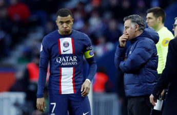 المدرب كريستوف غالتييه مع كيليان مبابي