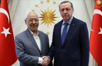 رجب طيب أردوغان مع راشد الغنوشي