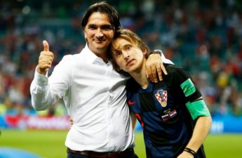 مدرب كرواتيا زلاتكو داليتش مع لوكا مودريتش