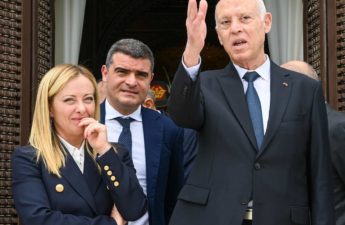 جورجيا ميلوني مع بالرئيس التونسي قيس سعيّد
