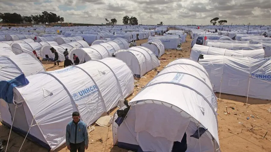 مخيم الشوشة بمدينة بن قردان التابعة لولاية مدنين الحدودية مع ليبيا