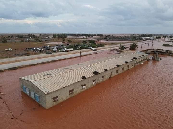 فيضانات ناجمة عن أمطار غزيرة هطلت على شرق ليبيا