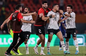 فرحة لاعبي منتخب مصر بالتأهل