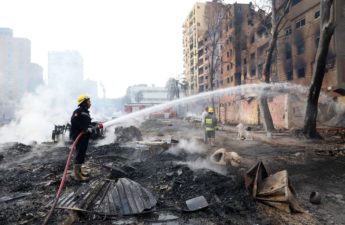 حريق استوديو الاهرام للتصوير السينمائي في القاهرة