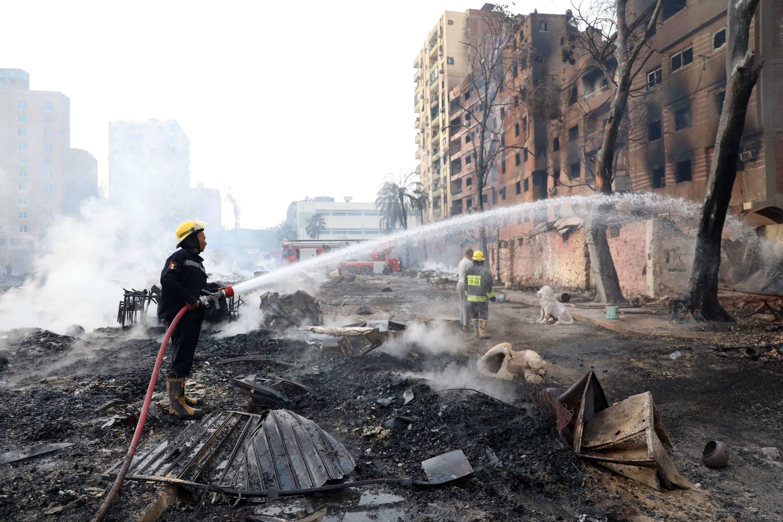 حريق استوديو الاهرام للتصوير السينمائي في القاهرة