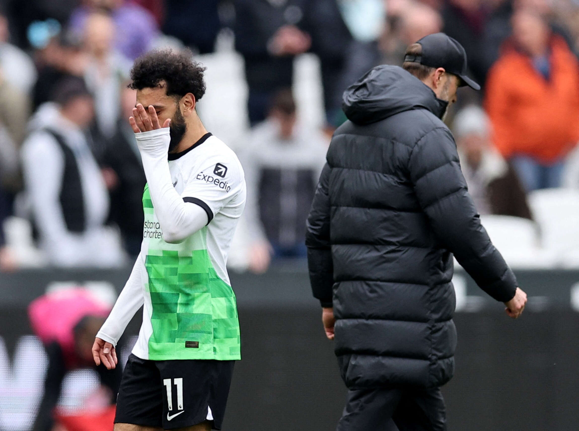 مشادة بين النجم المصري محمد صلاح ومدرّبه الألماني يورغن كلوب