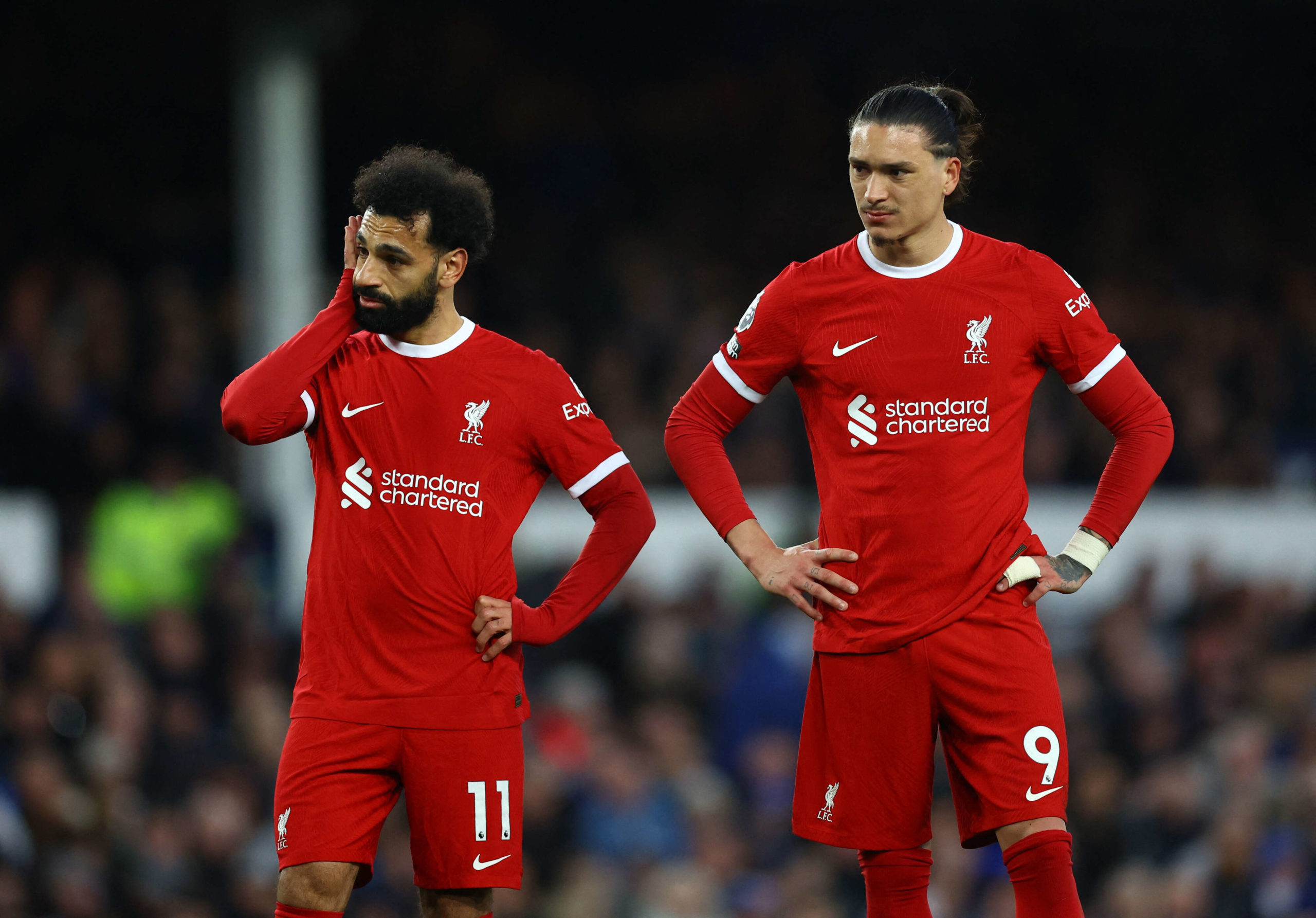 محمد صلاح وداروين نونيز مهاجمي ليفربول