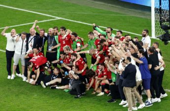 منتخب جورجيا بعد التأهل التاريخي في يورو 2024