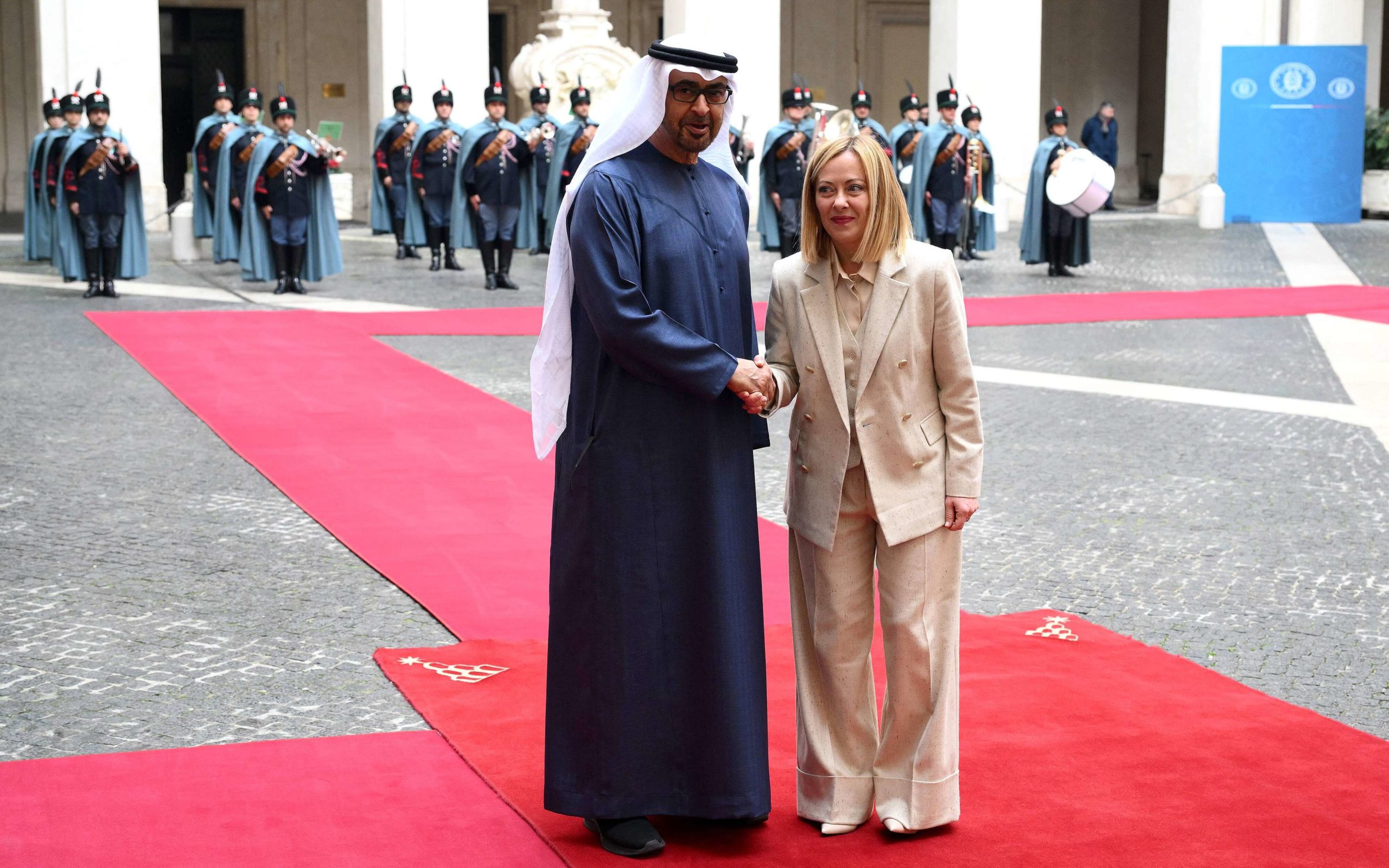 جورجيا ميلوني والشيح محمد بن زايد