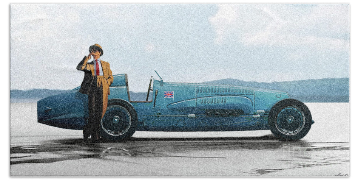 سيارة Blue Bird تعود إلى شاطئ ويلز