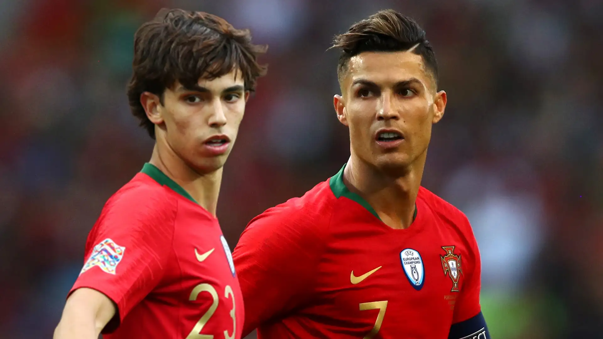 نجمي البرتغال كريستيانو رونالدو وجواو فيليكس