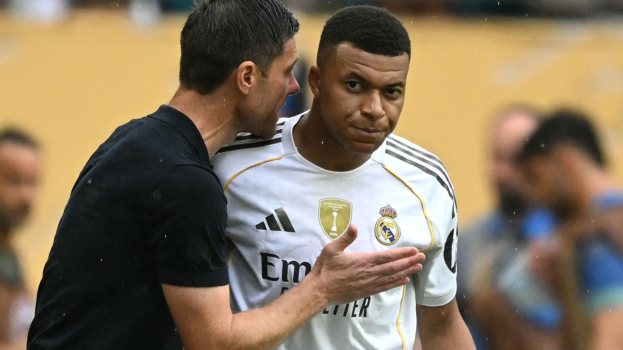 تشابي ألونسو، مدرب فريق ريال مدريد مع كيليان مبابي