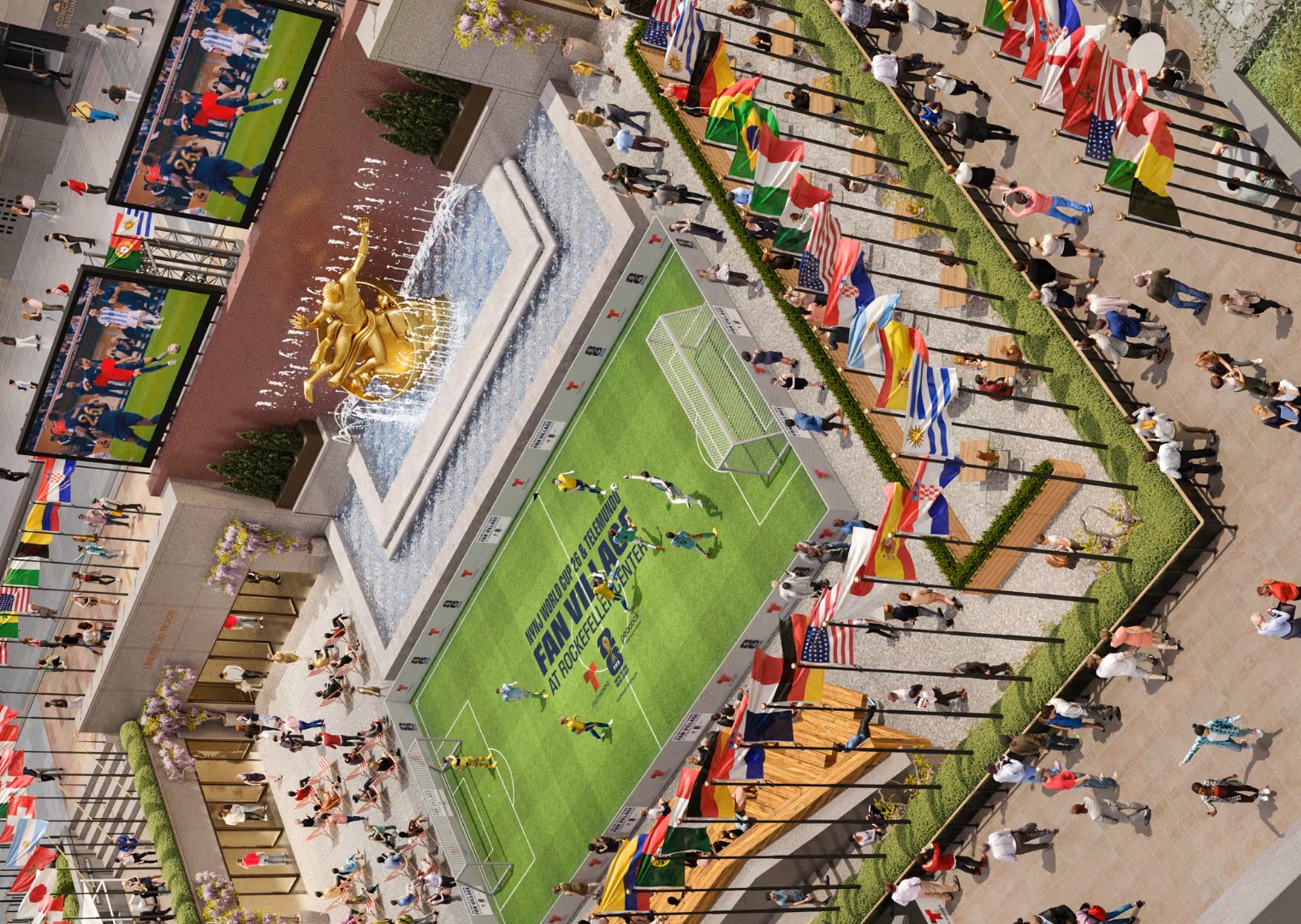 مركز روكفلر قرية لمشجعي كأس العالم 2026