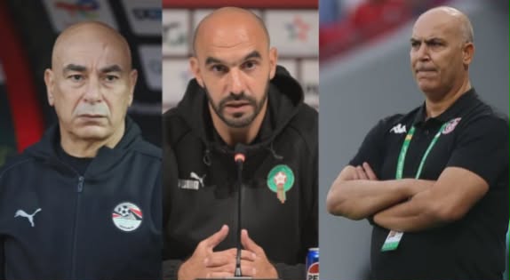 المغربي وليد الركراكي والمصري حسام حسن والتونسي سامي الطرابلسي