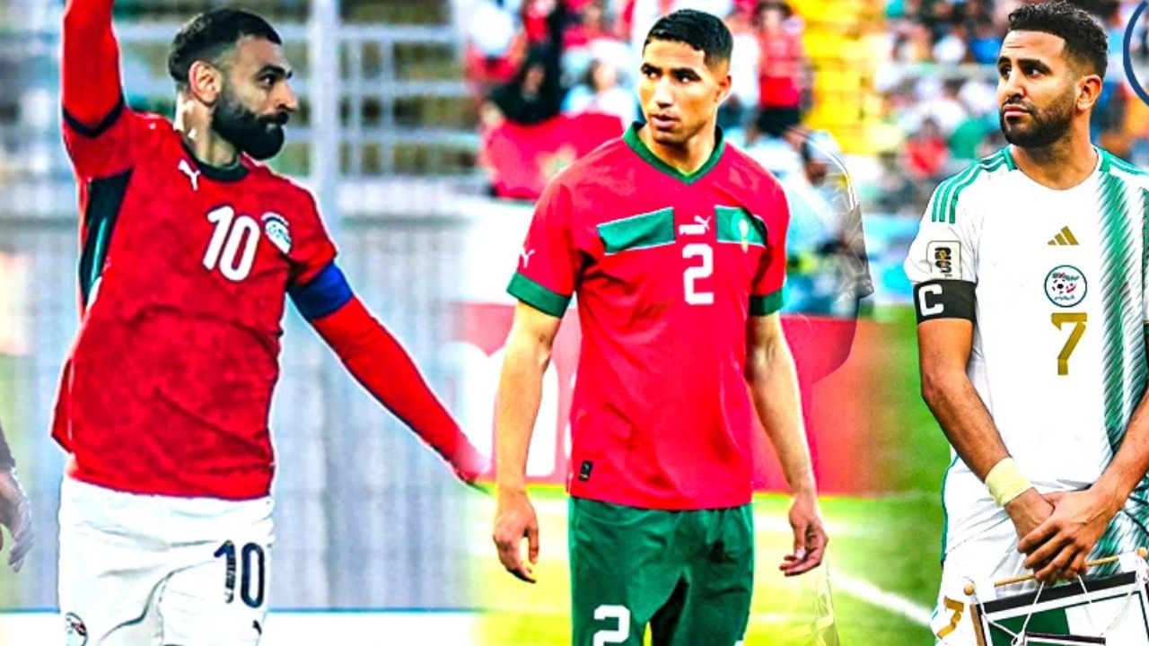 محمد صلاح ورياض محرز وأشرف حكيمي