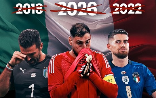 فشل إيطاليا في التأهل لثلاث نسخ متتالية من المونديال