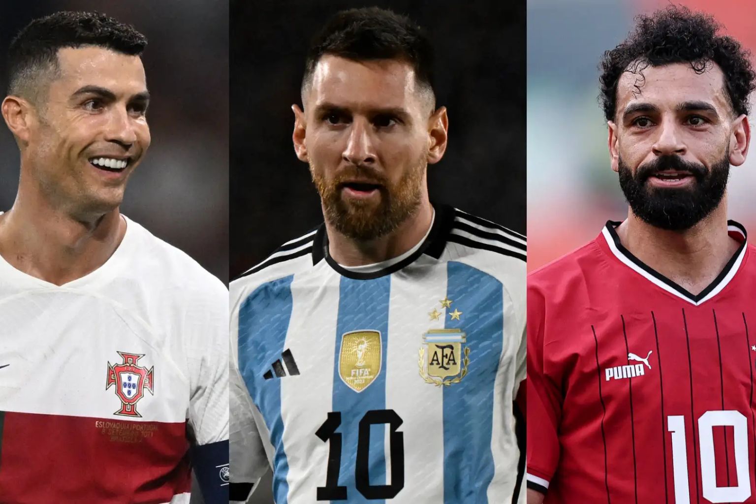 ميسي ورونالدو وصلاح