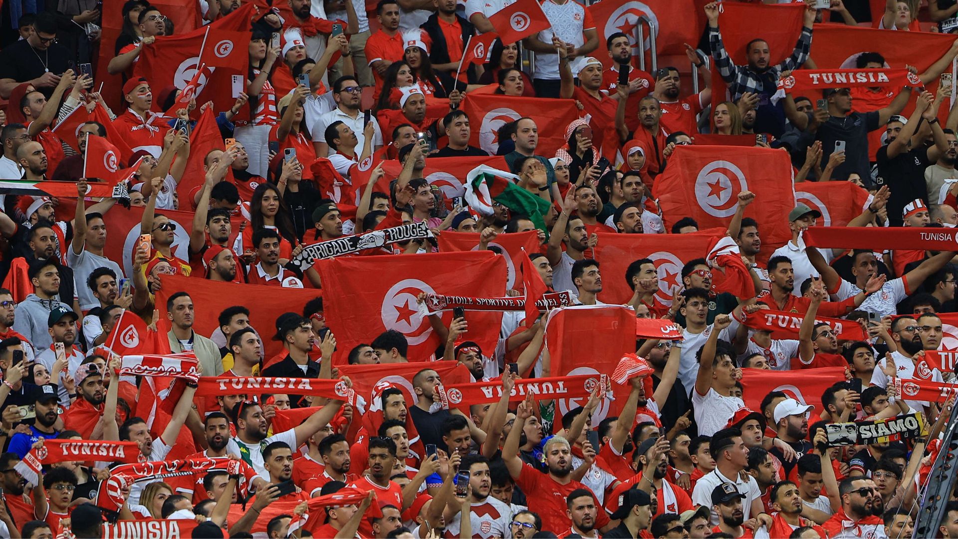 مجموعات من المشجعين التونسيين